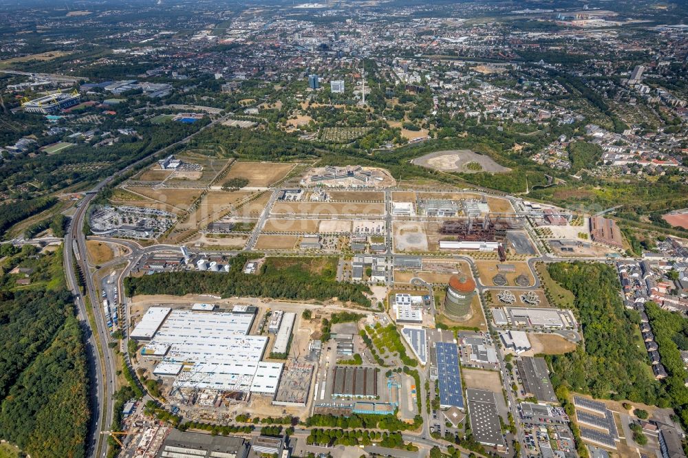 Aerial image Dortmund - Development area of industrial wasteland Phoenix-West in the district Hoerde in Dortmund in the state North Rhine-Westphalia