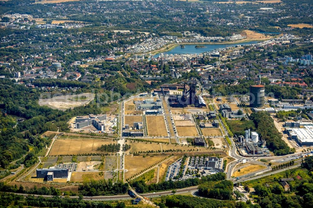 Dortmund from the bird's eye view: Development area of industrial wasteland Phoenix-West in the district Hoerde in Dortmund in the state North Rhine-Westphalia
