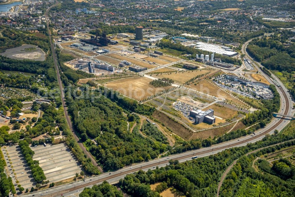 Dortmund from above - Development area of industrial wasteland Phoenix-West in the district Hoerde in Dortmund in the state North Rhine-Westphalia