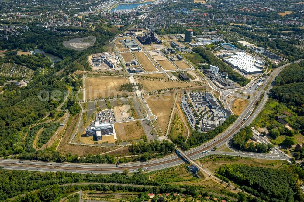 Aerial image Dortmund - Development area of industrial wasteland Phoenix-West in the district Hoerde in Dortmund in the state North Rhine-Westphalia