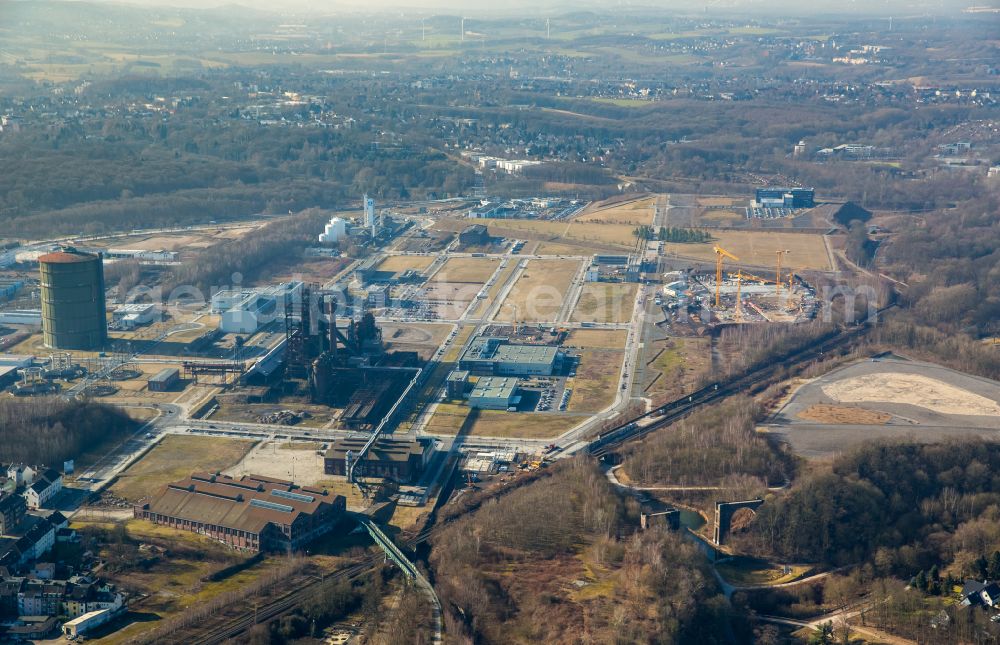 Aerial photograph Dortmund - Development area of industrial wasteland Phoenix-West in the district Hoerde in Dortmund at Ruhrgebiet in the state North Rhine-Westphalia