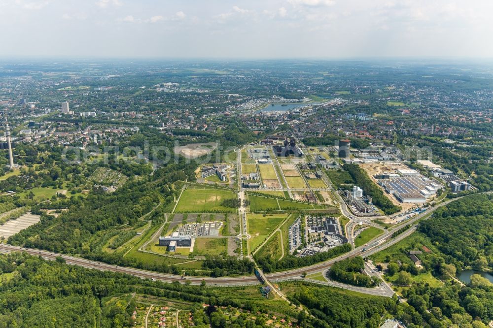 Aerial image Dortmund - Development area of industrial wasteland Phoenix-West in the district Hoerde in Dortmund in the state North Rhine-Westphalia