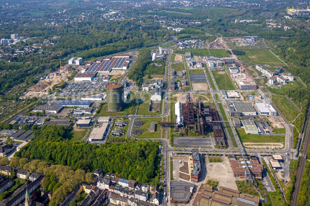 Dortmund from above - Development area of industrial wasteland Phoenix-West in the district Hoerde in Dortmund at Ruhrgebiet in the state North Rhine-Westphalia