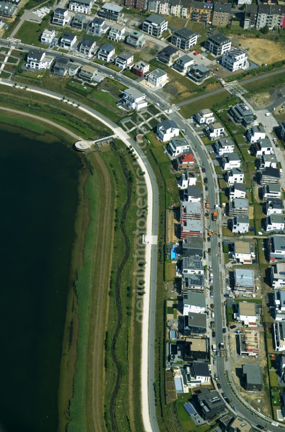 Aerial photograph Dortmund - Development area of industrial wasteland Phoenix See in Dortmund in the state North Rhine-Westphalia