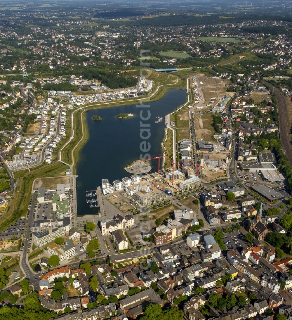 Aerial photograph Dortmund - Development area of industrial wasteland Phoenix See in Dortmund in the state North Rhine-Westphalia