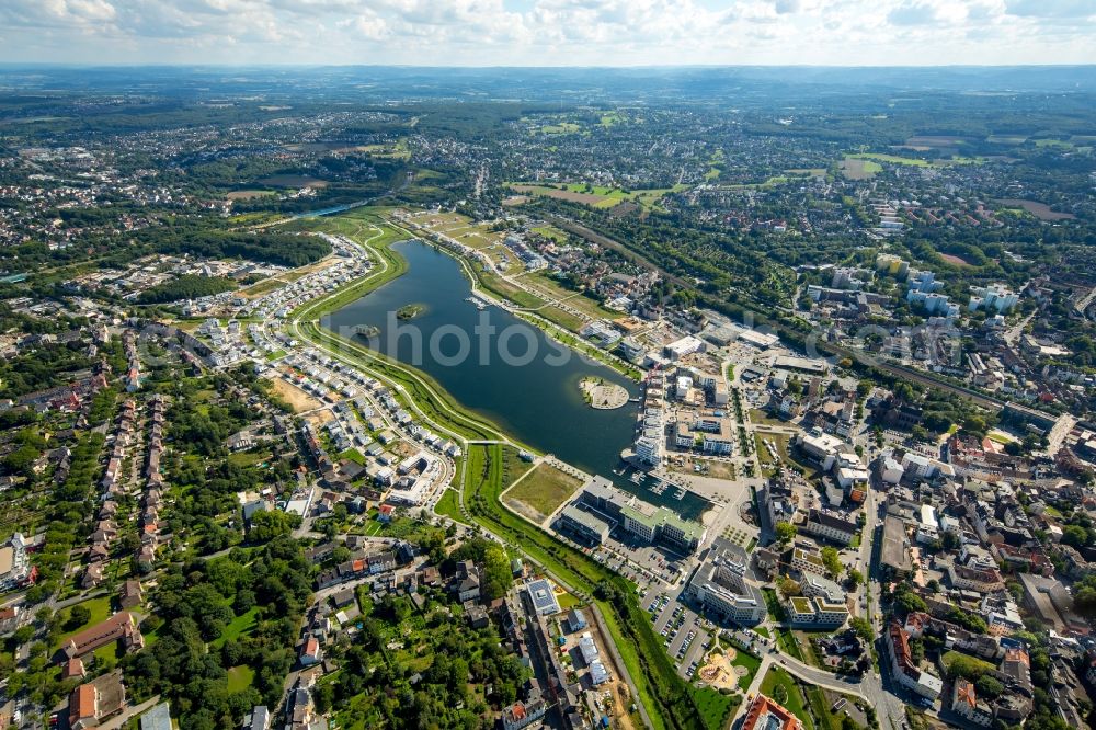 Aerial photograph Dortmund - Development area of industrial wasteland Phoenix See in Dortmund in the state North Rhine-Westphalia