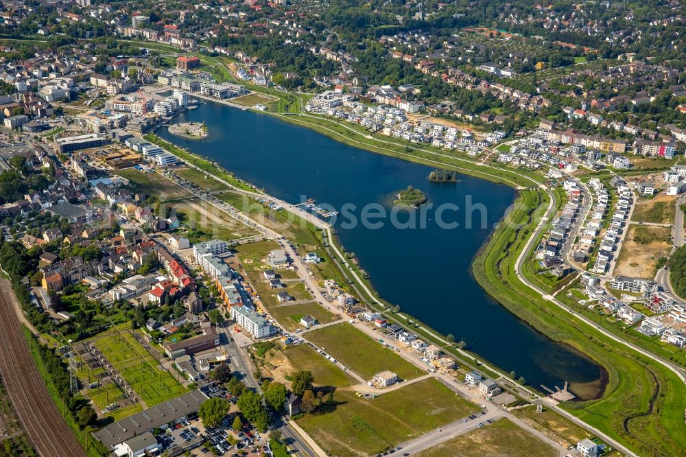 Aerial photograph Dortmund - Development area of industrial wasteland Phoenix See in Dortmund in the state North Rhine-Westphalia