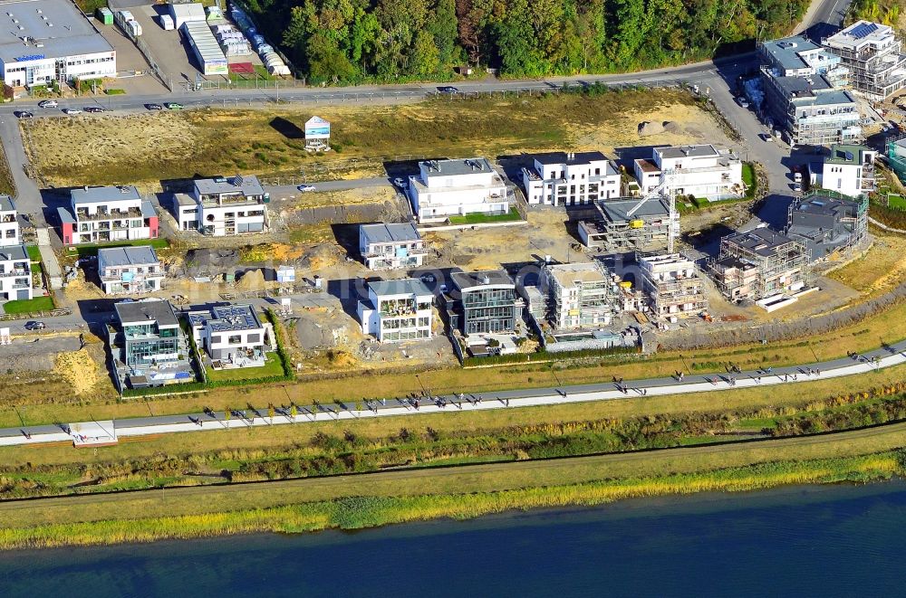 Dortmund from the bird's eye view: Development area of industrial wasteland Phoenix See in Dortmund in the state North Rhine-Westphalia