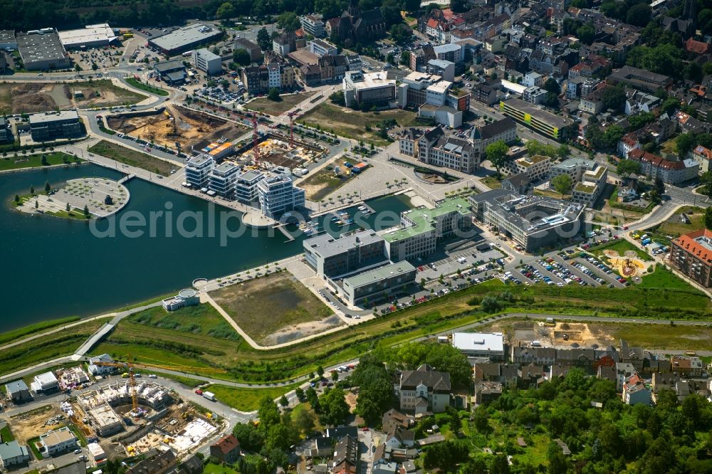 Aerial image Dortmund - Development area of industrial wasteland Phoenix See in Dortmund in the state North Rhine-Westphalia