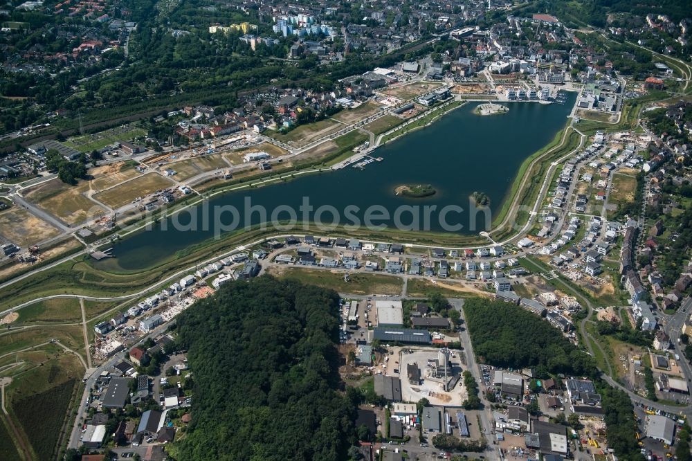 Aerial photograph Dortmund - Development area of industrial wasteland Phoenix See in Dortmund in the state North Rhine-Westphalia