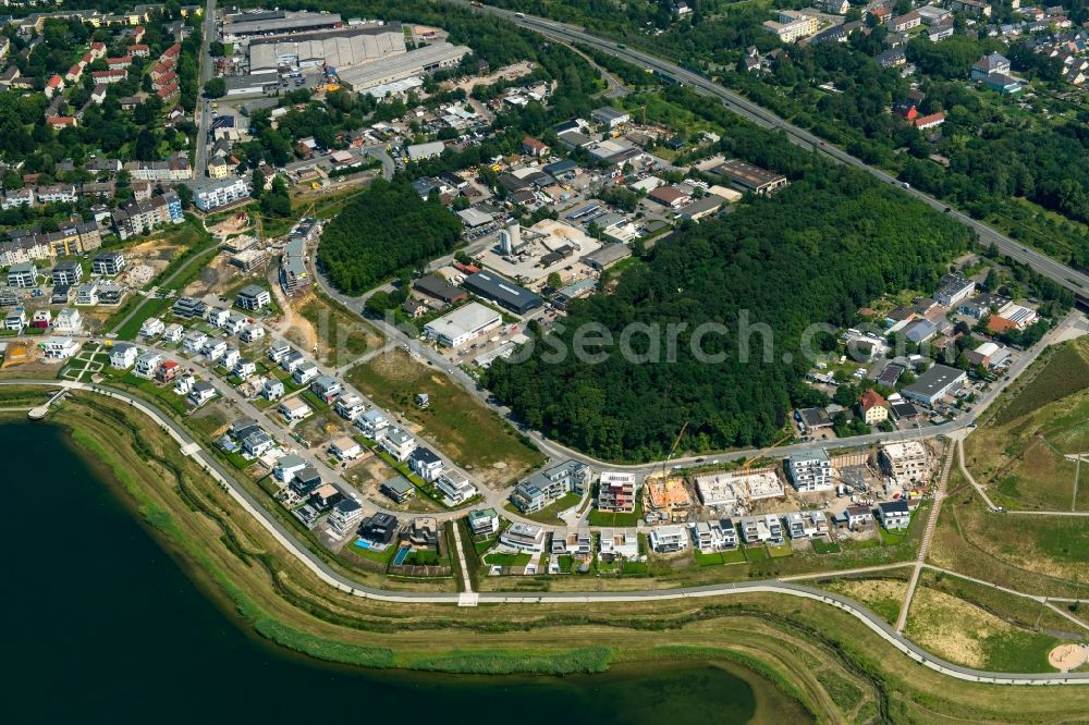 Aerial image Dortmund - Development area of industrial wasteland Phoenix See in Dortmund in the state North Rhine-Westphalia