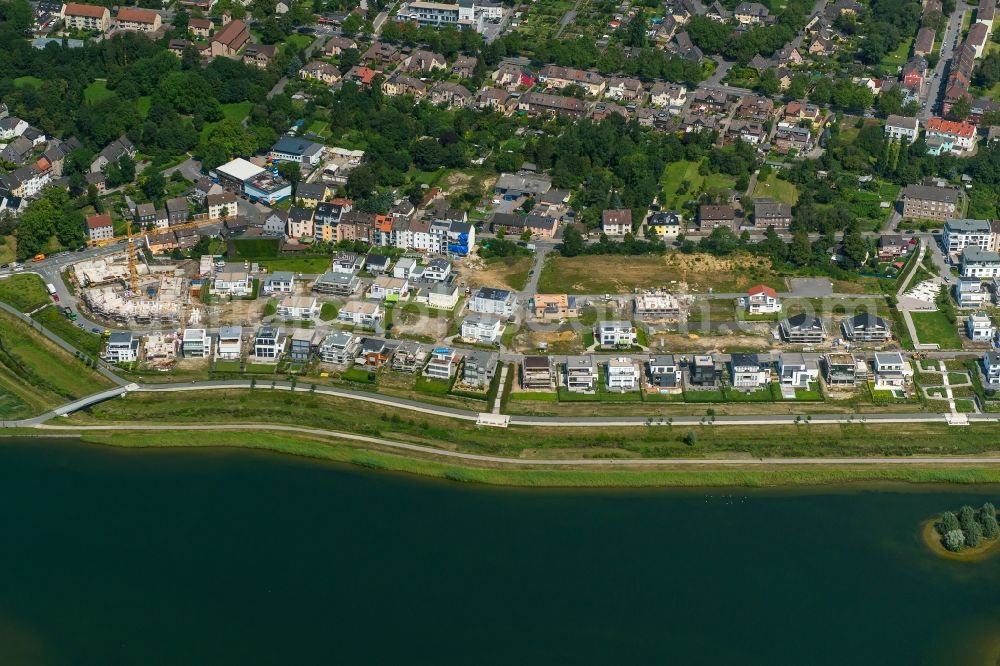 Aerial photograph Dortmund - Development area of industrial wasteland Phoenix See in Dortmund in the state North Rhine-Westphalia