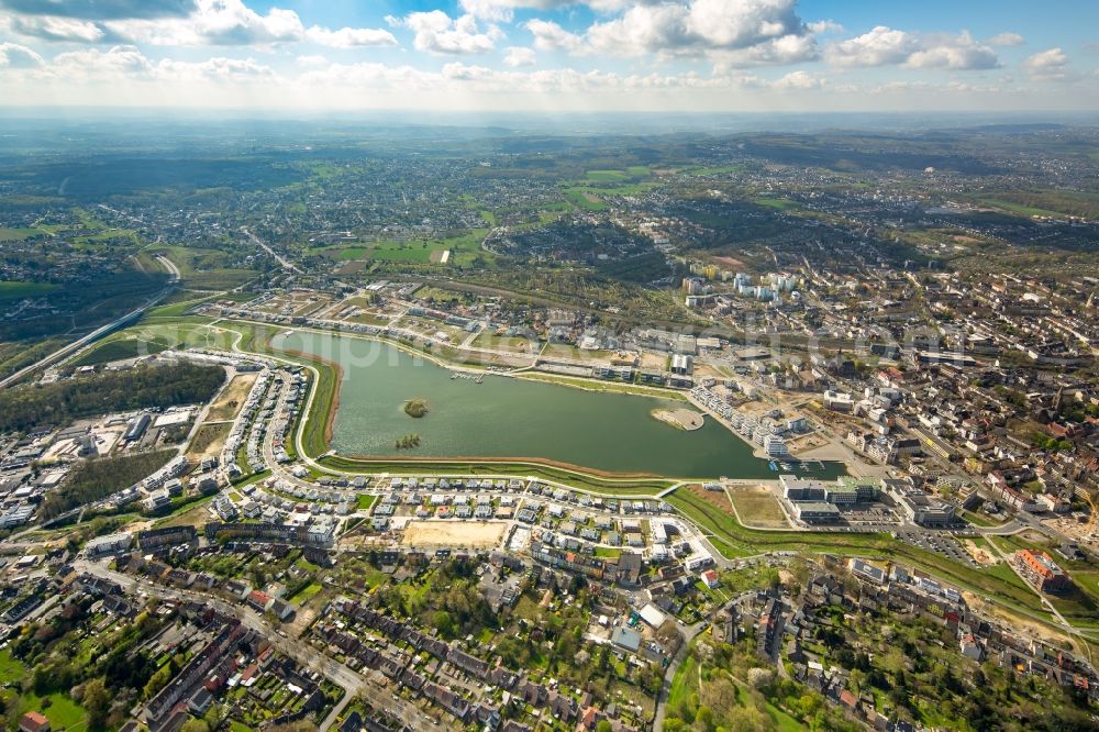 Aerial photograph Dortmund - Development area of industrial wasteland Phoenix See in Dortmund in the state North Rhine-Westphalia