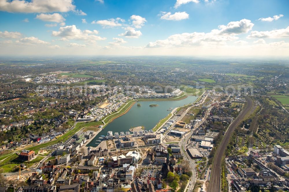 Dortmund from the bird's eye view: Development area of industrial wasteland Phoenix See in Dortmund in the state North Rhine-Westphalia