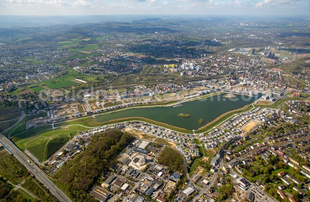 Aerial photograph Dortmund - Development area of industrial wasteland Phoenix See in Dortmund in the state North Rhine-Westphalia