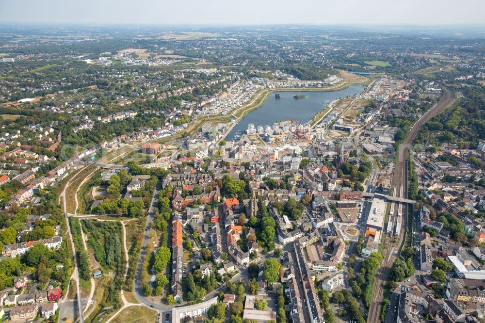 Aerial photograph Dortmund - Development area of industrial wasteland Phoenix See in Dortmund in the state North Rhine-Westphalia