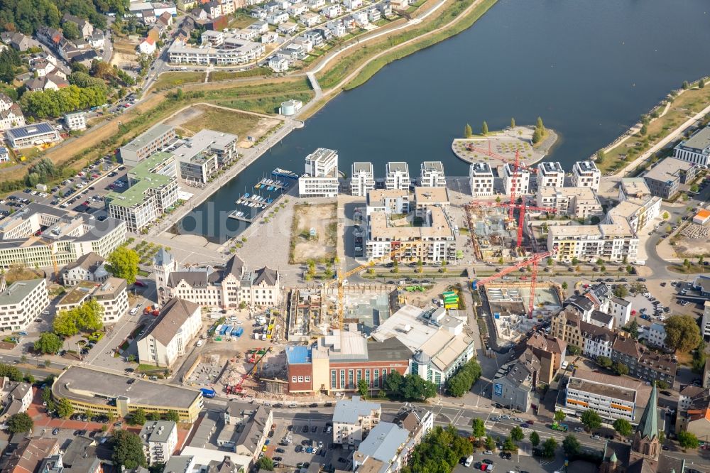 Dortmund from the bird's eye view: Development area of industrial wasteland Phoenix See in Dortmund in the state North Rhine-Westphalia