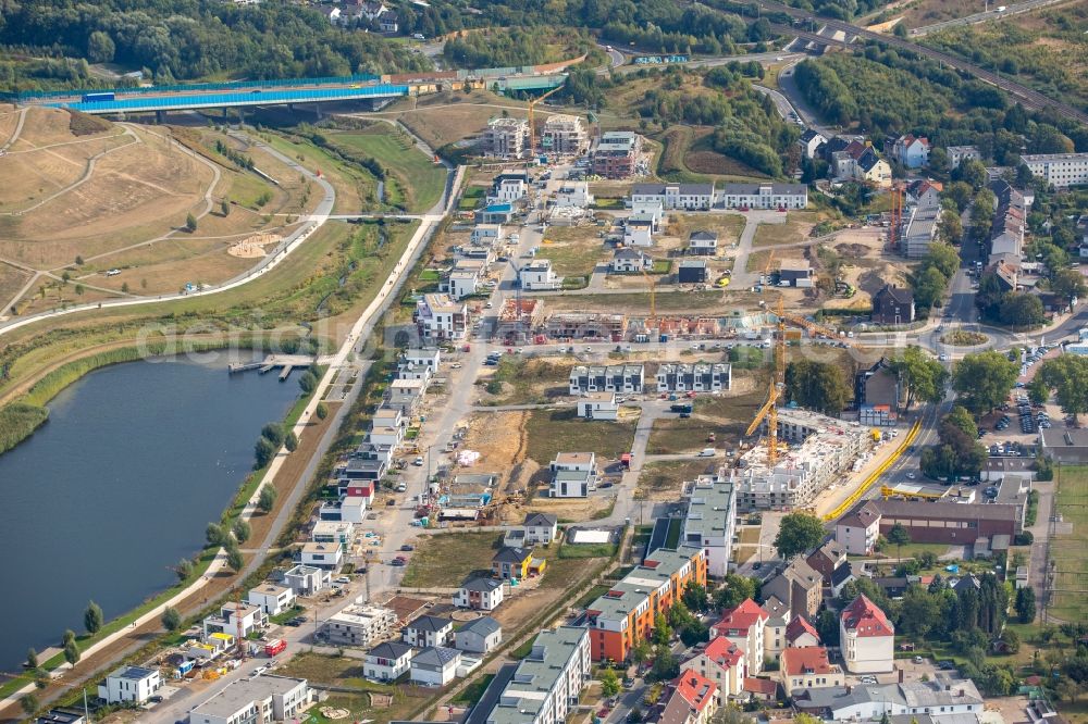 Aerial photograph Dortmund - Development area of industrial wasteland Phoenix See in Dortmund in the state North Rhine-Westphalia