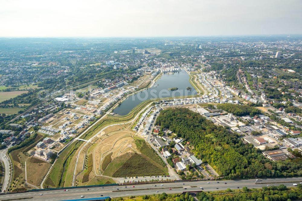 Aerial photograph Dortmund - Development area of industrial wasteland Phoenix See in Dortmund in the state North Rhine-Westphalia