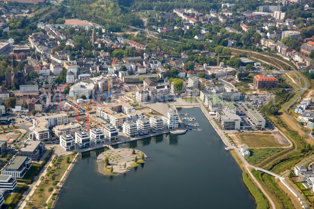 Dortmund from above - Development area of industrial wasteland Phoenix See in Dortmund in the state North Rhine-Westphalia