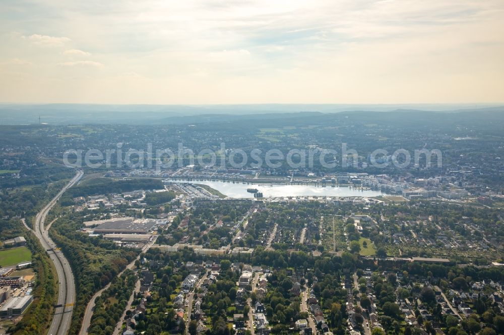 Dortmund from above - Development area of industrial wasteland Phoenix See in Dortmund in the state North Rhine-Westphalia