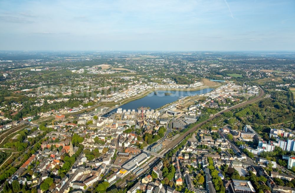 Aerial image Dortmund - Development area of industrial wasteland Phoenix See in Dortmund in the state North Rhine-Westphalia