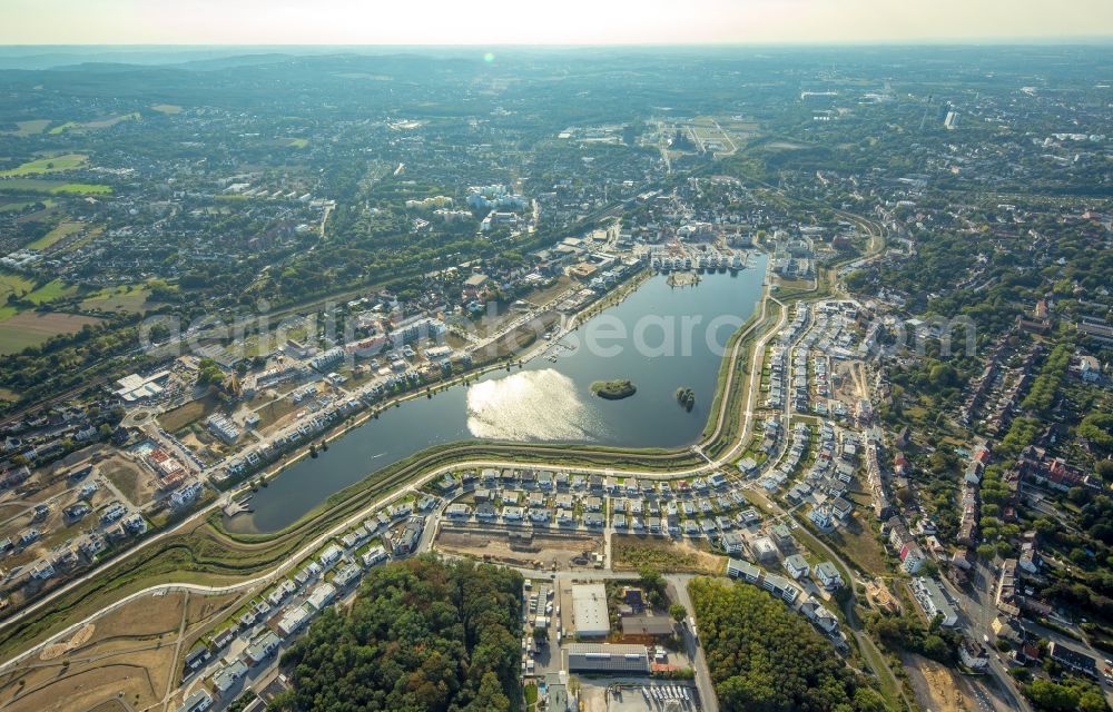 Aerial photograph Dortmund - Development area of industrial wasteland Phoenix See in Dortmund in the state North Rhine-Westphalia