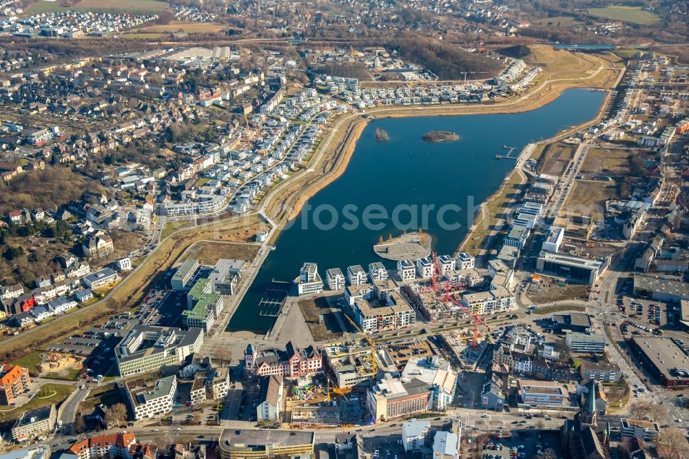 Aerial image Dortmund - Development area of industrial wasteland Phoenix See in Dortmund in the state North Rhine-Westphalia