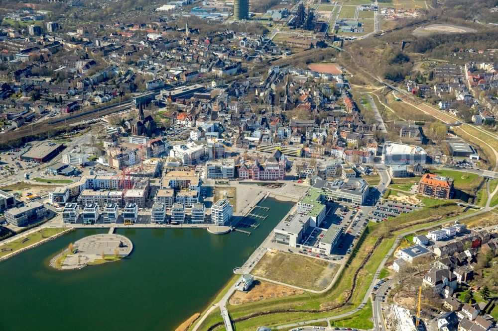 Aerial photograph Dortmund - Development area of industrial wasteland Phoenix See in Dortmund in the state North Rhine-Westphalia