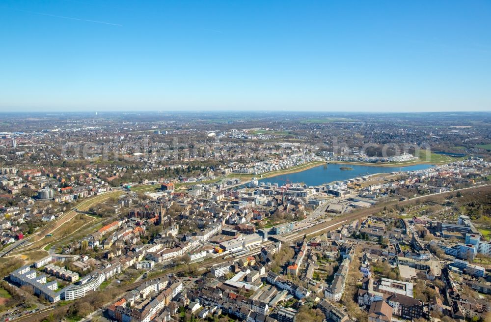 Aerial photograph Dortmund - Development area of industrial wasteland Phoenix See in Dortmund in the state North Rhine-Westphalia