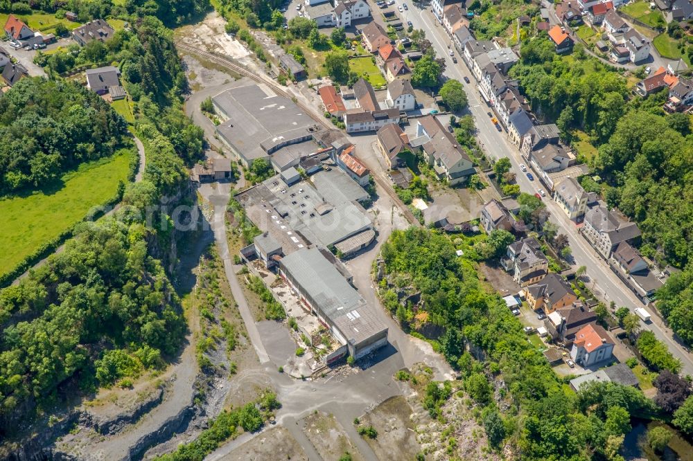 Aerial image Warstein - Development area of industrial wasteland Risse-Gelaende an der Hauptstrasse in Warstein in the state North Rhine-Westphalia, Germany