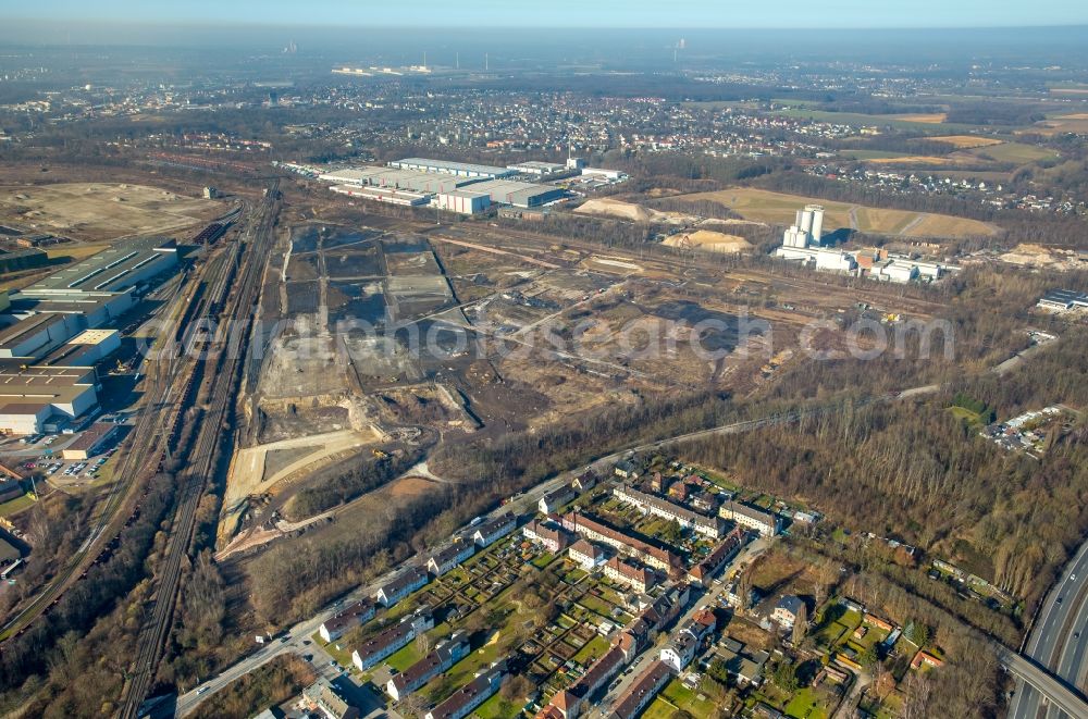 Aerial image Dortmund - Development area of industrial wasteland Rueschebrinkstrasse in Dortmund in the state North Rhine-Westphalia