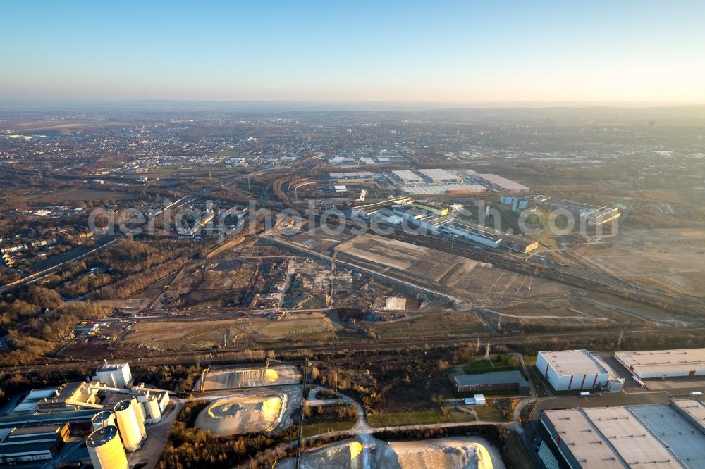 Dortmund from above - Development area of industrial wasteland Rueschebrinkstrasse of DSW21 in Dortmund in the state North Rhine-Westphalia, Germany