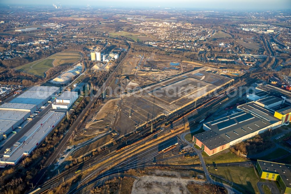 Aerial image Dortmund - Development area of industrial wasteland Rueschebrinkstrasse of DSW21 in Dortmund in the state North Rhine-Westphalia, Germany