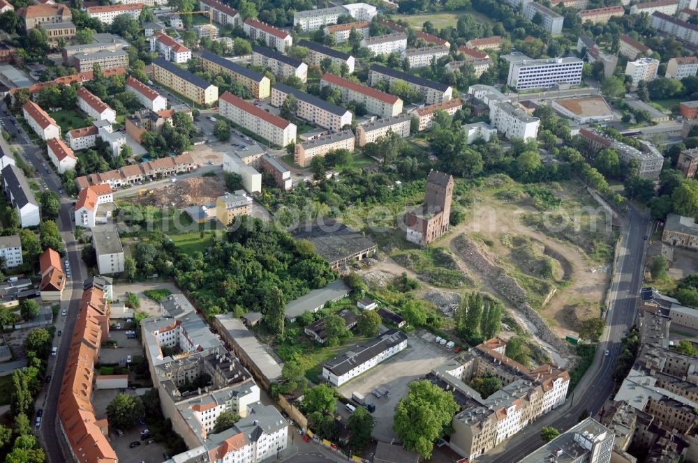 Aerial image Magdeburg - Development area of industrial wasteland on Sieverstorstrasse in the district Alte Neustadt in Magdeburg in the state Saxony-Anhalt, Germany