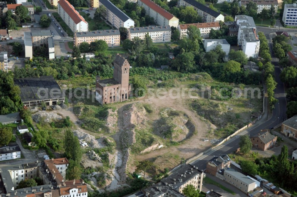 Magdeburg from above - Development area of industrial wasteland on Sieverstorstrasse in the district Alte Neustadt in Magdeburg in the state Saxony-Anhalt, Germany