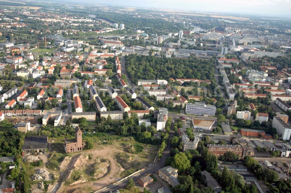 Aerial photograph Magdeburg - Development area of industrial wasteland on Sieverstorstrasse in the district Alte Neustadt in Magdeburg in the state Saxony-Anhalt, Germany