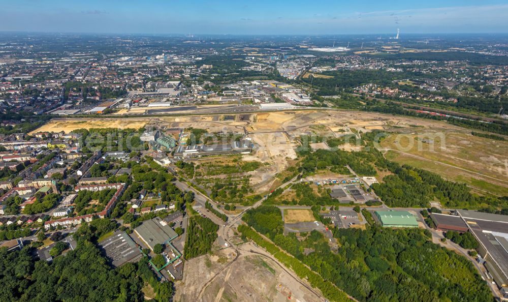 Aerial photograph Dortmund - Development area of industrial wasteland on Westfalenhuette in the district Westfalenhuette in Dortmund at Ruhrgebiet in the state North Rhine-Westphalia, Germany