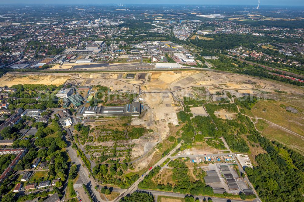 Dortmund from above - Development area of industrial wasteland on Westfalenhuette in the district Westfalenhuette in Dortmund at Ruhrgebiet in the state North Rhine-Westphalia, Germany