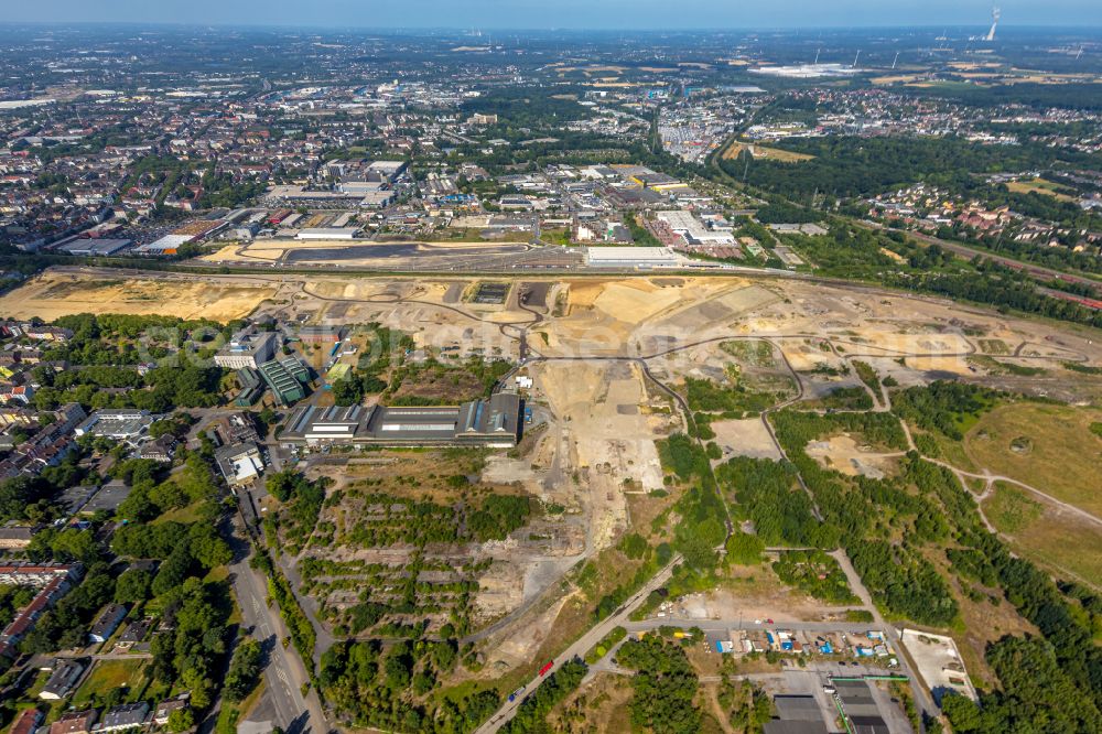 Dortmund from the bird's eye view: Development area of industrial wasteland on Westfalenhuette in the district Westfalenhuette in Dortmund at Ruhrgebiet in the state North Rhine-Westphalia, Germany