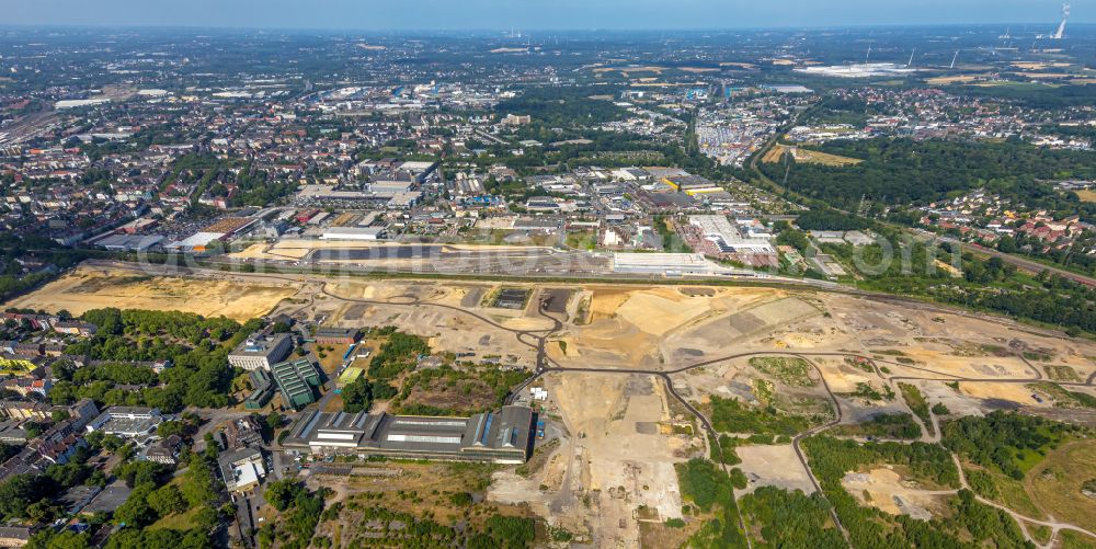 Aerial image Dortmund - Development area of industrial wasteland on Westfalenhuette in the district Westfalenhuette in Dortmund at Ruhrgebiet in the state North Rhine-Westphalia, Germany