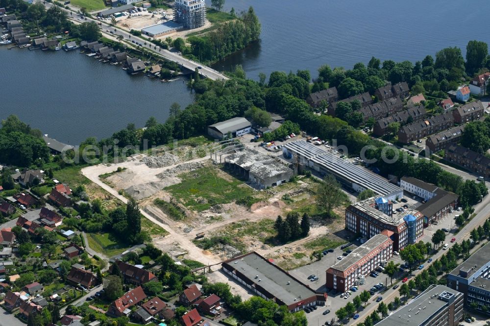 Schwerin from the bird's eye view: Development area of industrial wasteland on Wismarsche Strasse in Schwerin in the state Mecklenburg - Western Pomerania, Germany