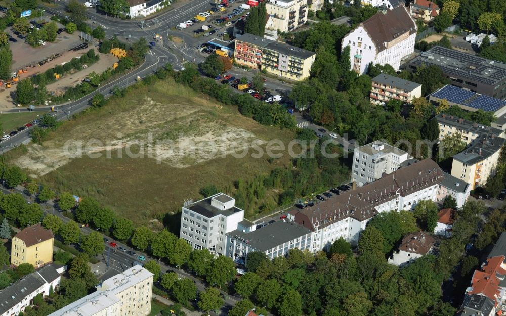 Offenbach am Main from the bird's eye view: Development area of industrial wasteland zum Stadtquartier Kaiserlei Quartier of CG - Group in Offenbach am Main in the state Hesse