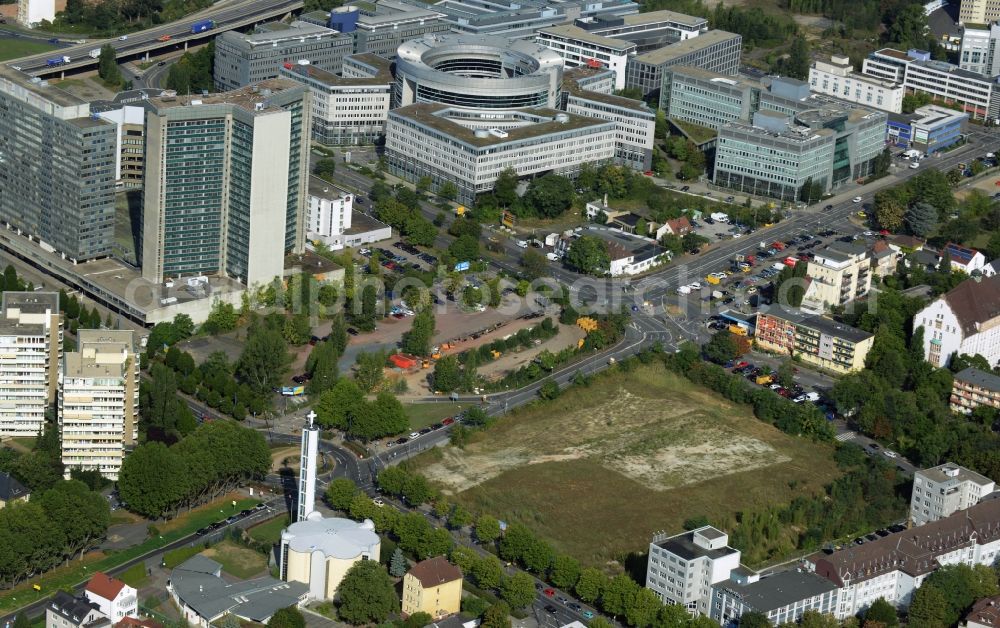 Aerial image Offenbach am Main - Development area of industrial wasteland zum Stadtquartier Kaiserlei Quartier of CG - Group in Offenbach am Main in the state Hesse