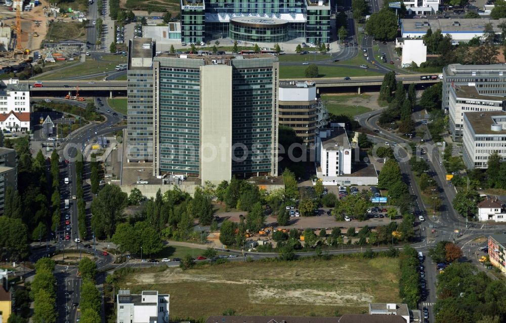 Aerial image Offenbach am Main - Development area of industrial wasteland zum Stadtquartier Kaiserlei Quartier of CG - Group in Offenbach am Main in the state Hesse