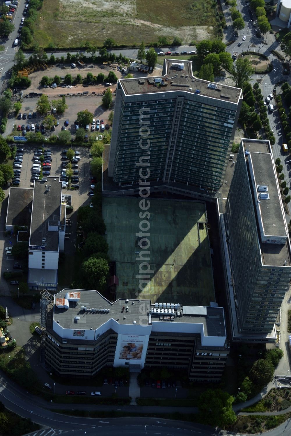 Offenbach am Main from the bird's eye view: Development area of industrial wasteland zum Stadtquartier Kaiserlei Quartier of CG - Group in Offenbach am Main in the state Hesse