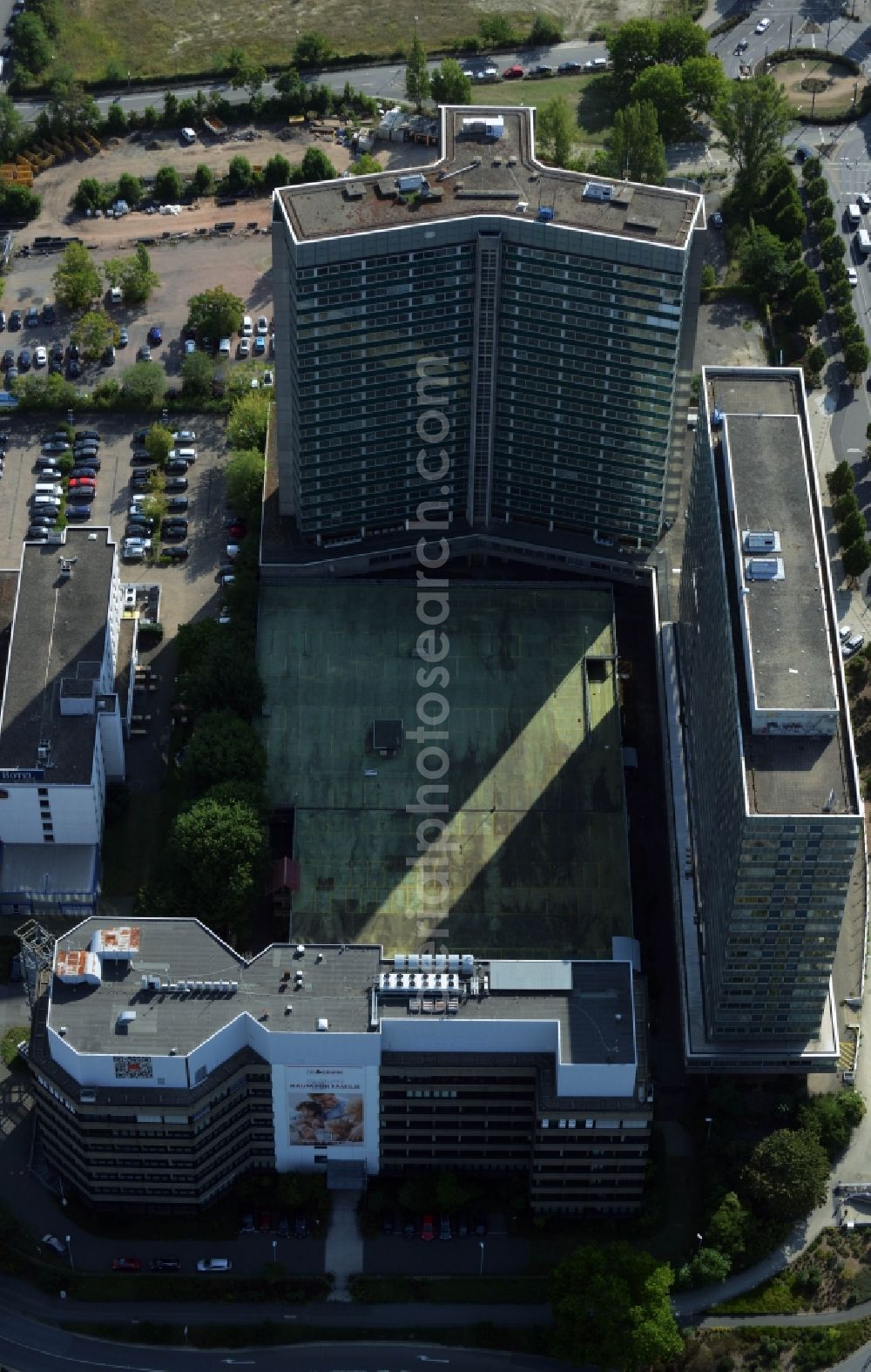 Aerial image Offenbach am Main - Development area of industrial wasteland zum Stadtquartier Kaiserlei Quartier of CG - Group in Offenbach am Main in the state Hesse