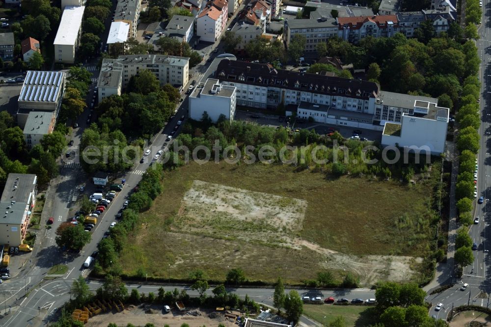 Offenbach am Main from the bird's eye view: Development area of industrial wasteland zum Stadtquartier Kaiserlei Quartier of CG - Group in Offenbach am Main in the state Hesse