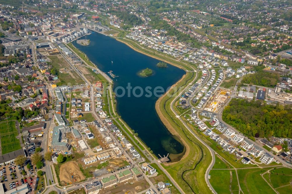 Aerial photograph Dortmund - Development area of industrial wasteland Phoenix See in Dortmund in the state North Rhine-Westphalia