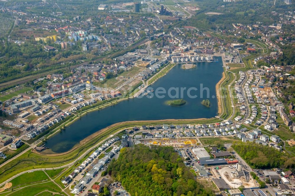 Aerial photograph Dortmund - Development area of industrial wasteland Phoenix See in Dortmund in the state North Rhine-Westphalia